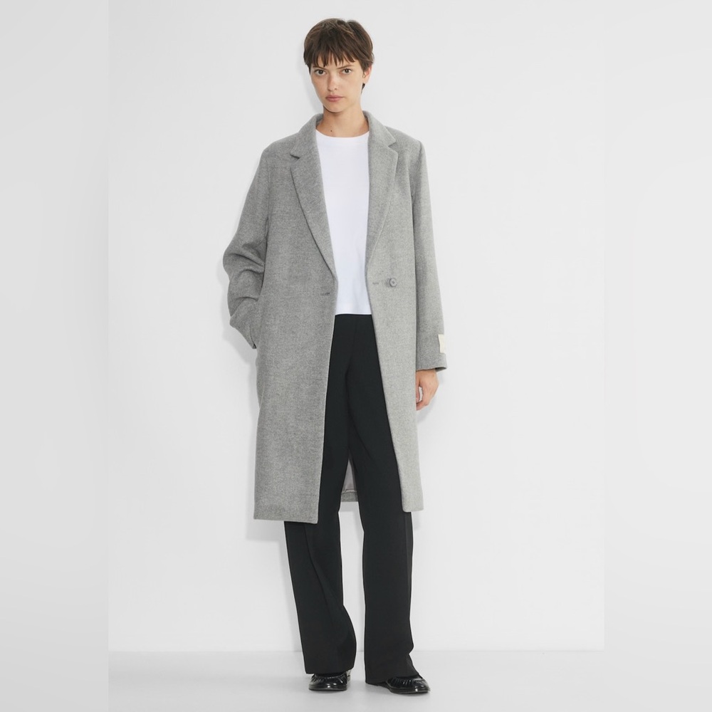 Aritzia Babaton The Stedman Coat — Virgin Wool - fully lined — Grey